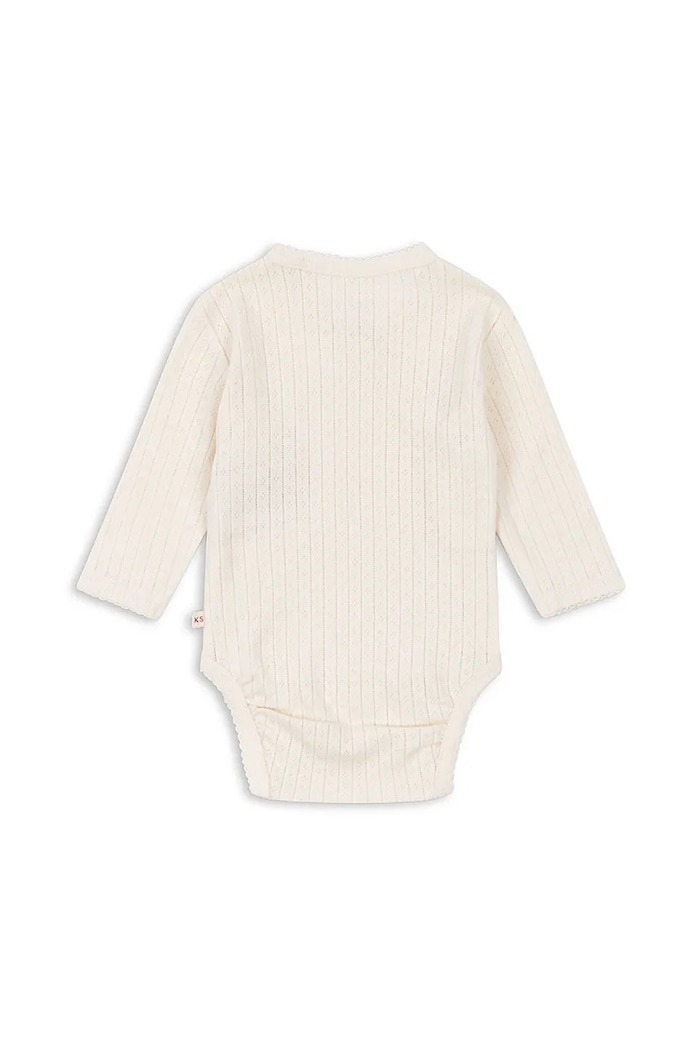 Konges Sløjd Bavlněné kojenecké body Konges Sløjd MINNIE NEWBORN BODY GOTS KS103919.9BYA béžová AW25