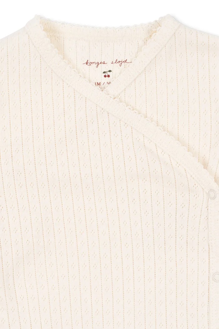 CHLAPEC Konges Sløjd Bavlněné kojenecké body Konges Sløjd MINNIE NEWBORN BODY GOTS KS103919.9BYA béžová