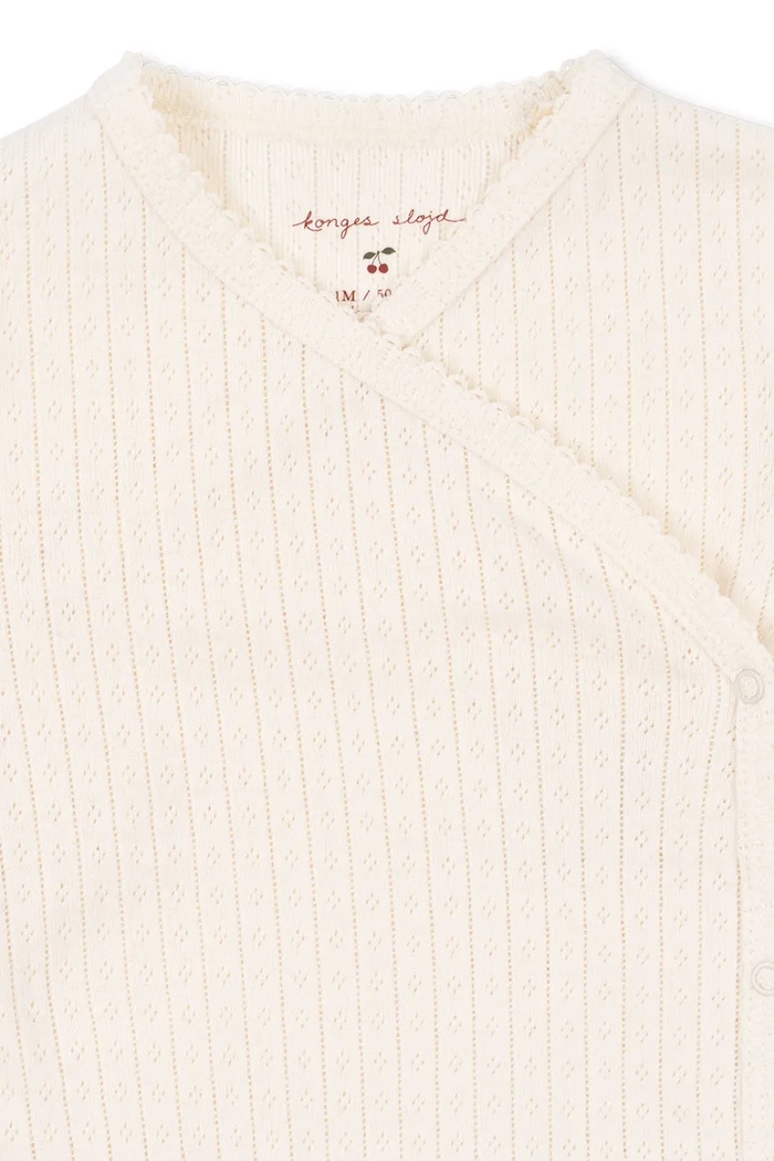 CHLAPEC Konges Sløjd Bavlněné kojenecké body Konges Sløjd MINNIE NEWBORN BODY GOTS KS103919.9BYA béžová
