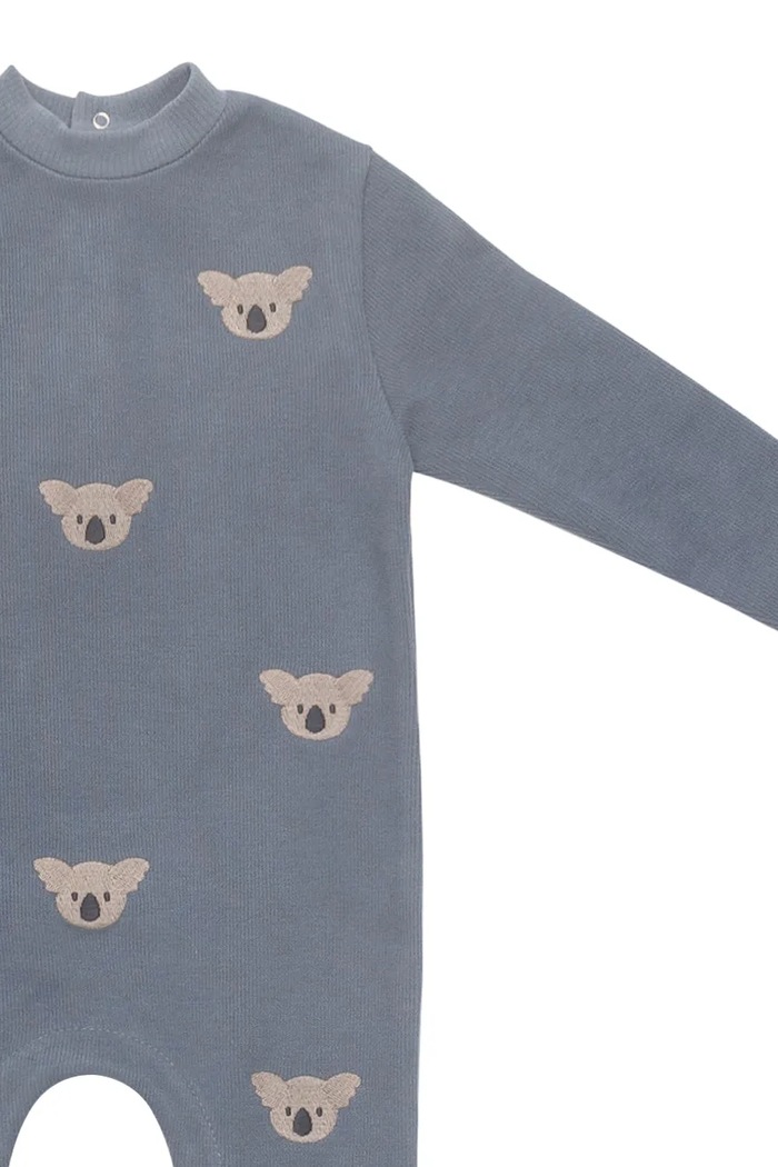 Donsje salopetă din bumbac pentru bebeluși Phlyn Onesie Koalas albastru 3039201