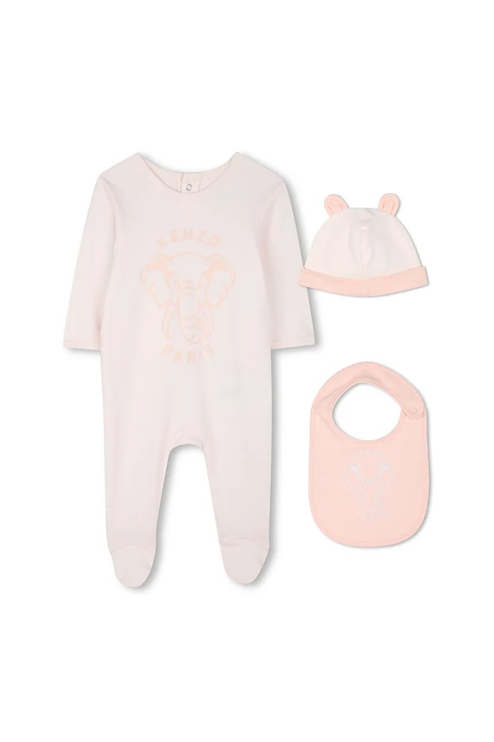 Φόρμες με φουφούλα μωρού Kenzo Kids ροζ K61249