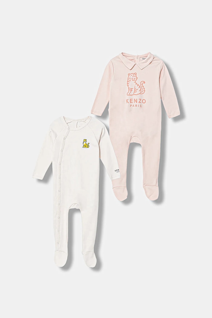 Dětský bavlněný overal Kenzo Kids 2-pack Kojenecký výrobek růžová K61253