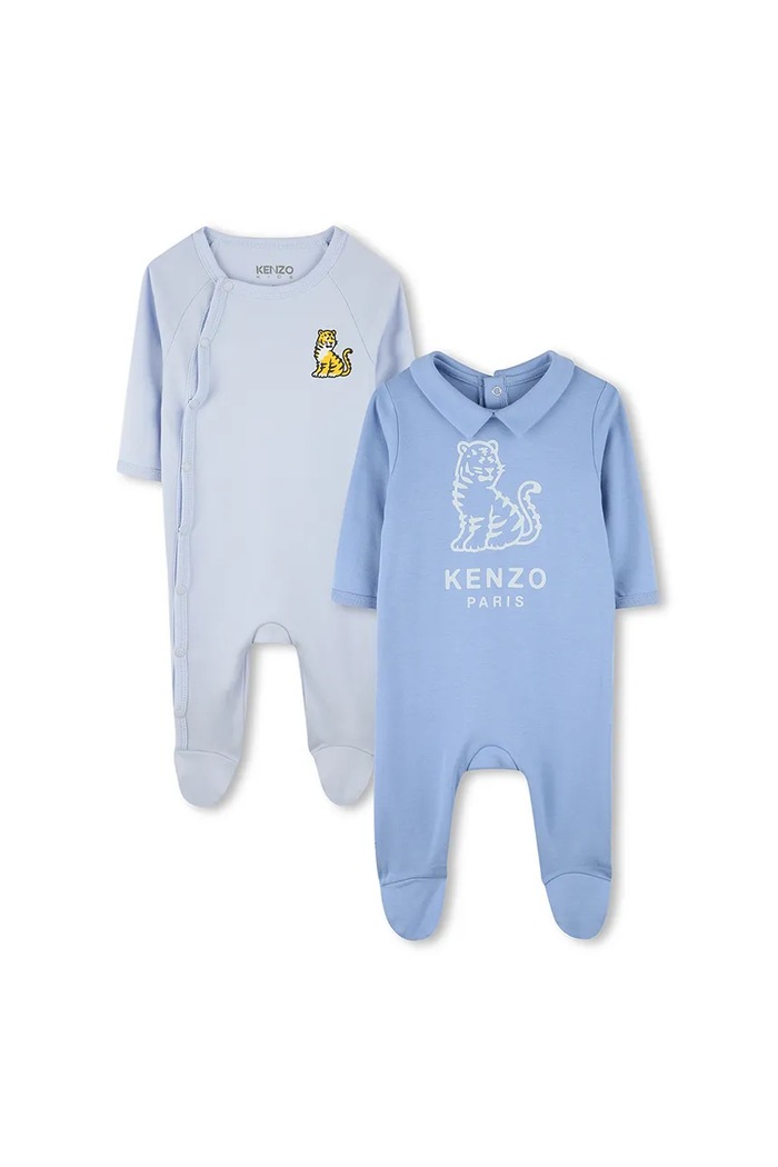Kenzo Kids tuta neonato in lana pacco da 2 Confezione da 2 blu K61253