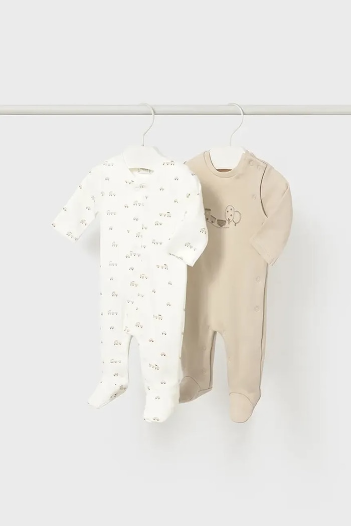 Kojenecké bavlněné dupačky Mayoral Newborn 2-pack Kojenecký výrobek béžová 2714.1B.Newborn.9BYA