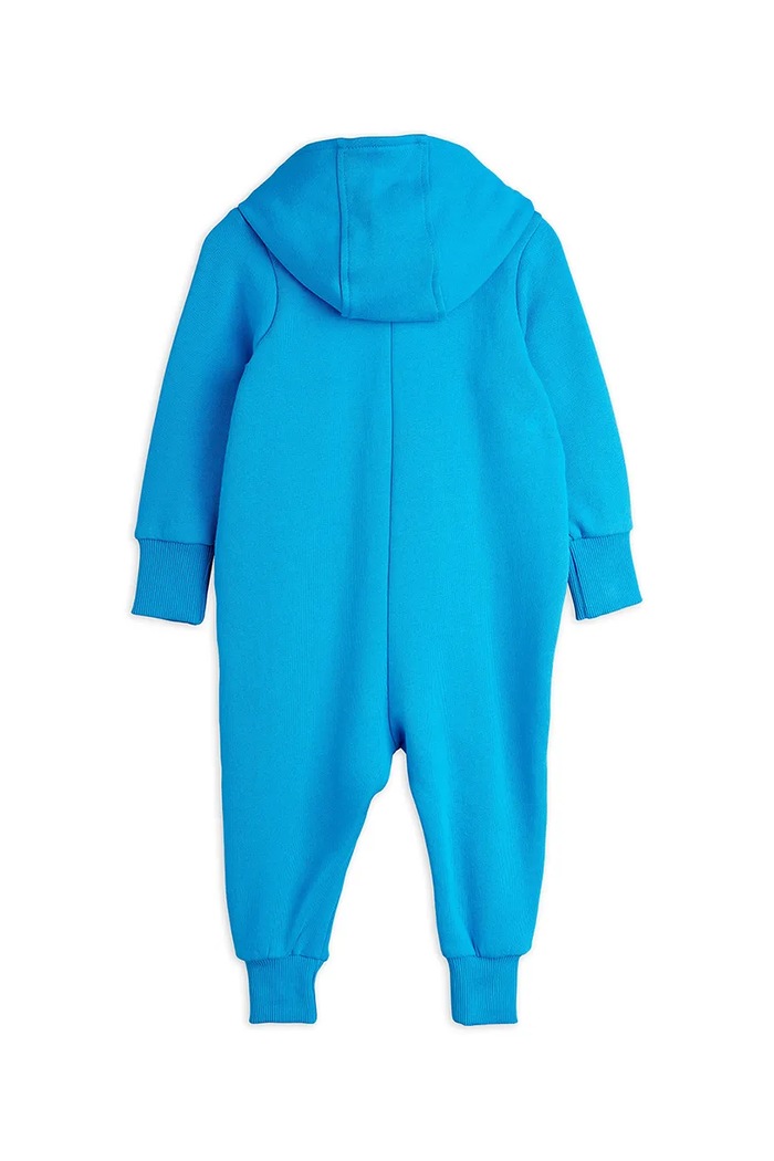 Хлопковый комбинезон для младенцев Mini Rodini Dog 11000313 голубой AW25