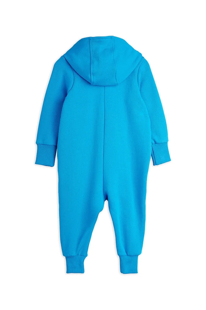 Хлопковый комбинезон для младенцев Mini Rodini Dog 11000313 голубой AW25