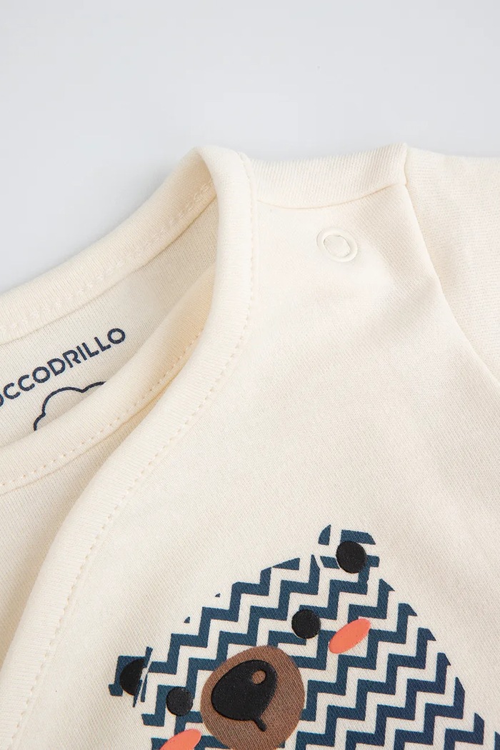 BIMBA Coccodrillo body di cotone neonato/a ZC5112602FBN beige