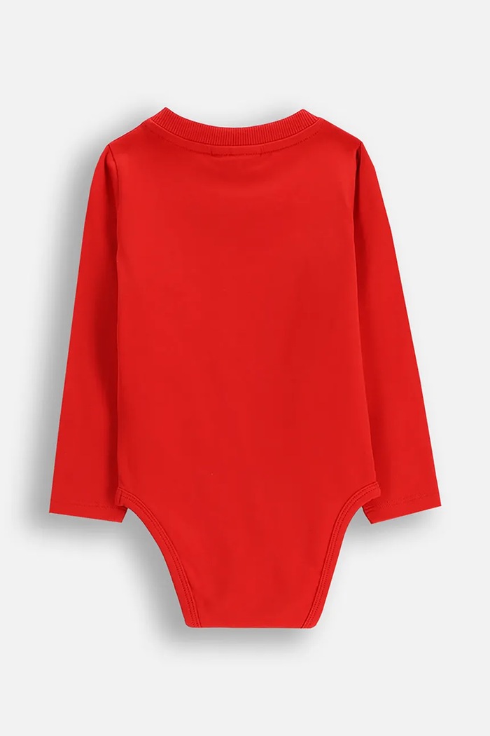 Body z bombažem za dojenčke Coccodrillo ZC5112101MER rdeča AW25