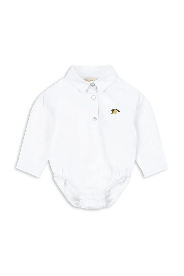 Konges Sløjd body bawełniane niemowlęce RAY BABY SHIRT GOTS Produkt niemowlęcy biały KS104407.9BYA