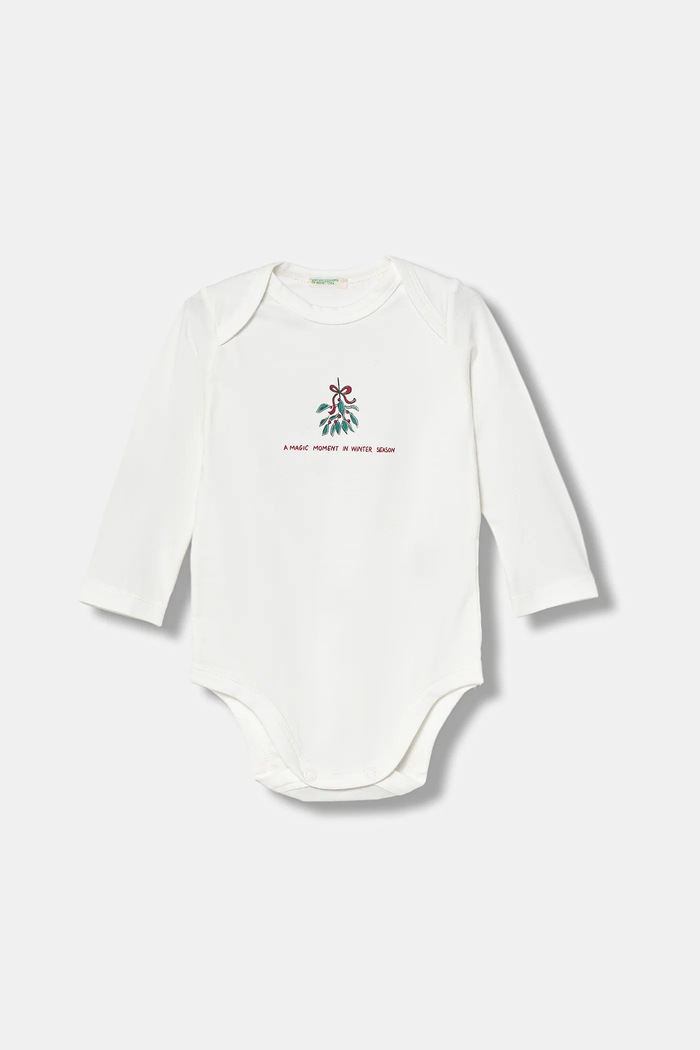 Chłopiec United Colors of Benetton body niemowlęce 2-pack 3DKAAB00U.W.Seasonal beżowy