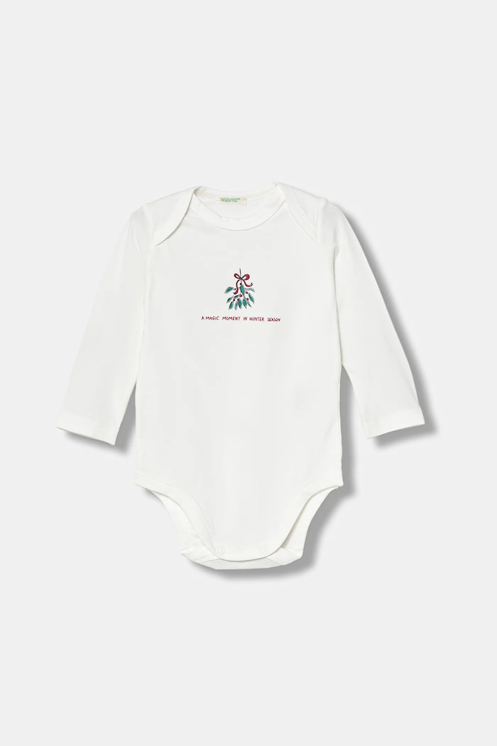 Chłopiec United Colors of Benetton body niemowlęce 2-pack 3DKAAB00U.W.Seasonal beżowy