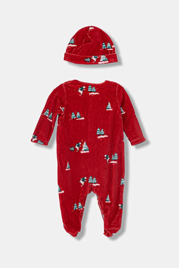 United Colors of Benetton śpioszki niemowlęce 2-pack 3WQSAK01G.W.Seasonal czerwony AW25