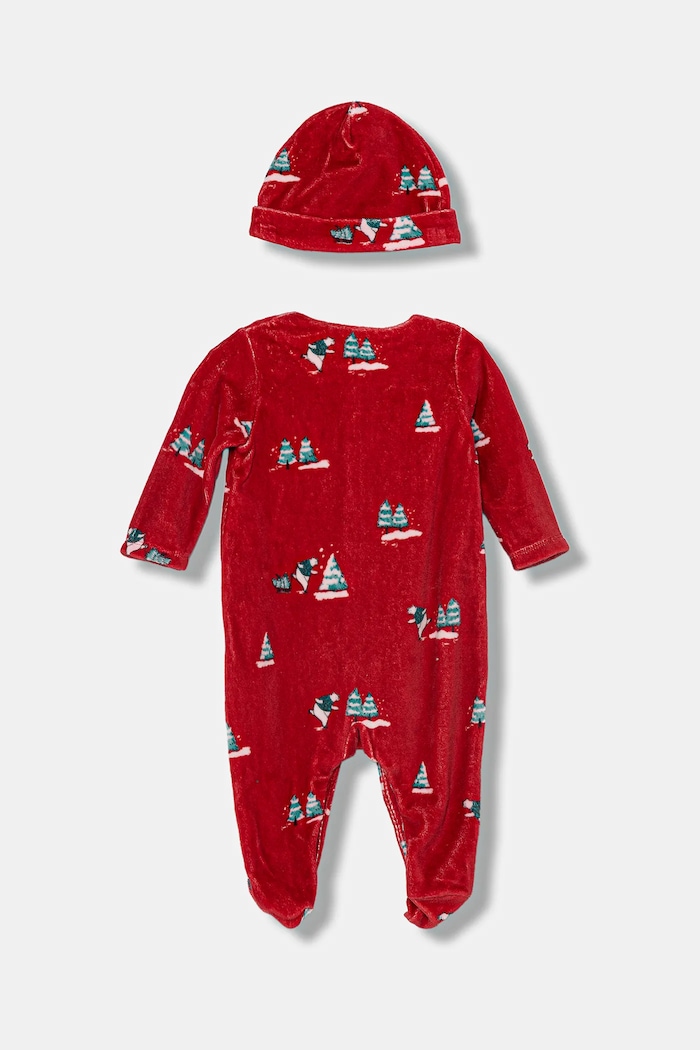 United Colors of Benetton śpioszki niemowlęce 2-pack 3WQSAK01G.W.Seasonal czerwony AW25