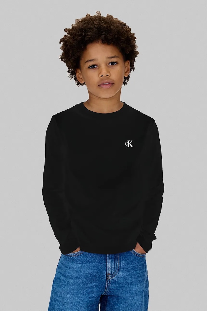 Calvin Klein Jeans longsleeve bawełniany 2-pack IB0IB02255.9BYA czarny AW25