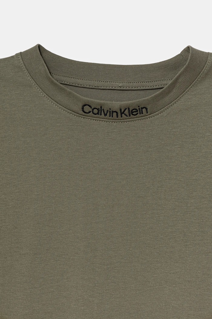 Pamučna majica dugih rukava Calvin Klein Jeans zelena IB0IB02354.9BYA