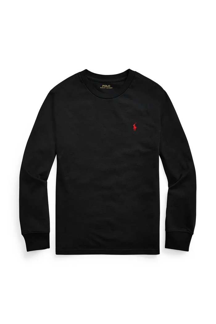 Polo Ralph Lauren longsleeve bawełniany okrągły czarny 323843804001