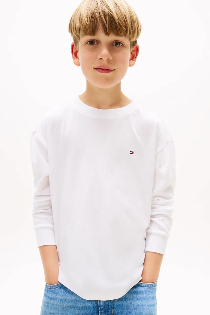 Tommy Hilfiger longsleeve okrągły biały KB0KB09846.128.176.9BYA