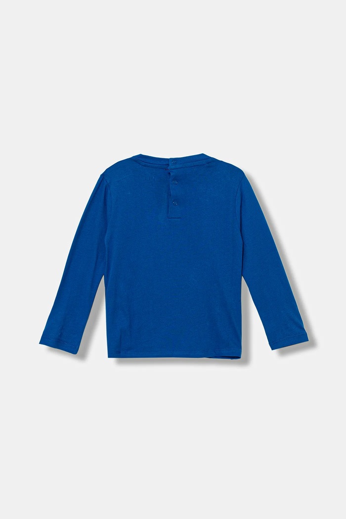 Guess Longsleeve bawełniany niemowlęcy I5YI00.K8HM4.9BYA niebieski AW25