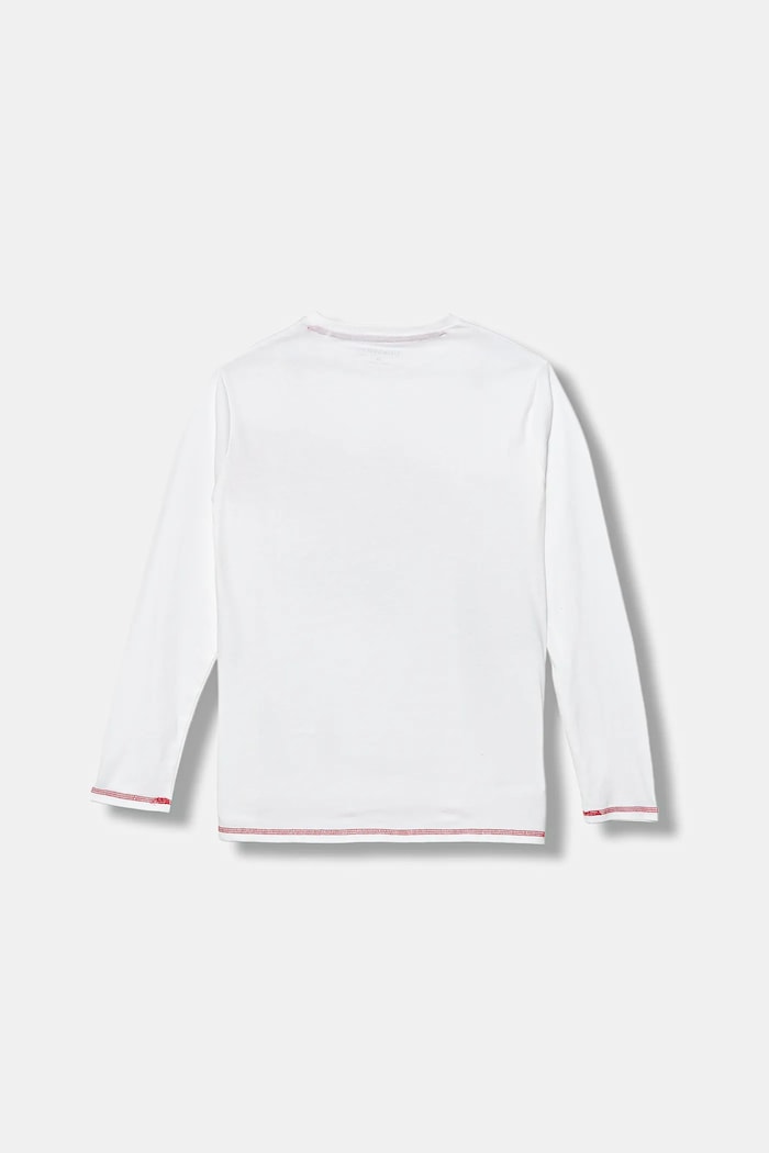 Guess longsleeve bawełniany dziecięcy L5YI00.K8HM4.9BYA biały AW25