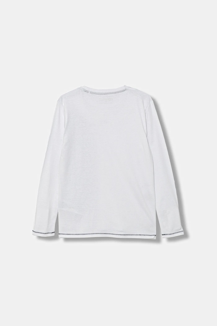 Guess longsleeve bawełniany dziecięcy L5YI02.K8HM4.9BYA biały AW25