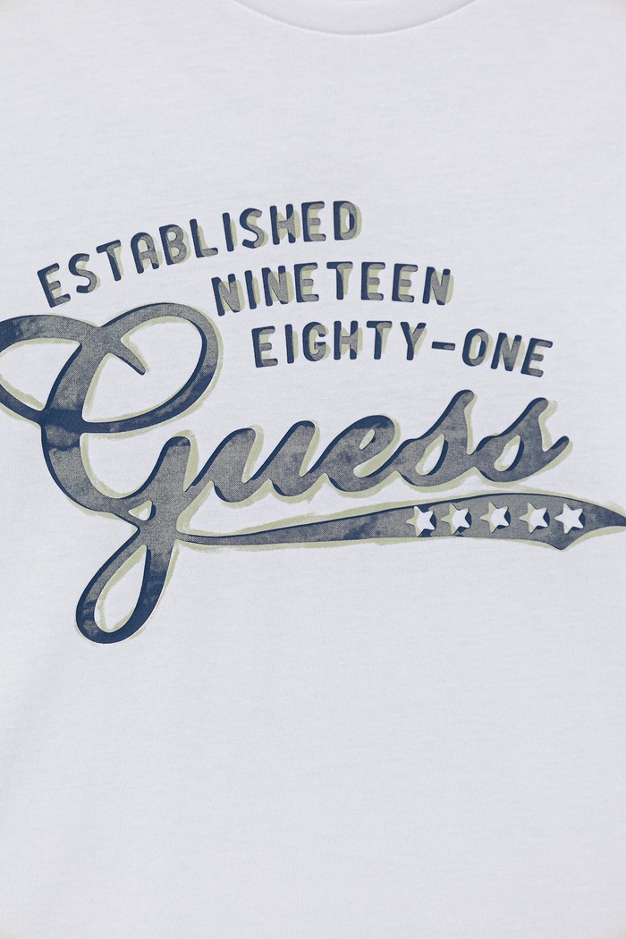 Chłopiec Guess longsleeve bawełniany dziecięcy L5YI14.K8HM4.9BYA biały
