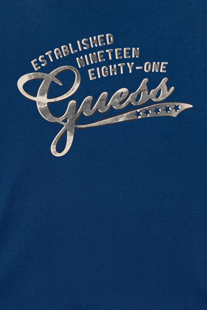 Chłopiec Guess longsleeve bawełniany dziecięcy L5YI14.K8HM4.9BYA niebieski