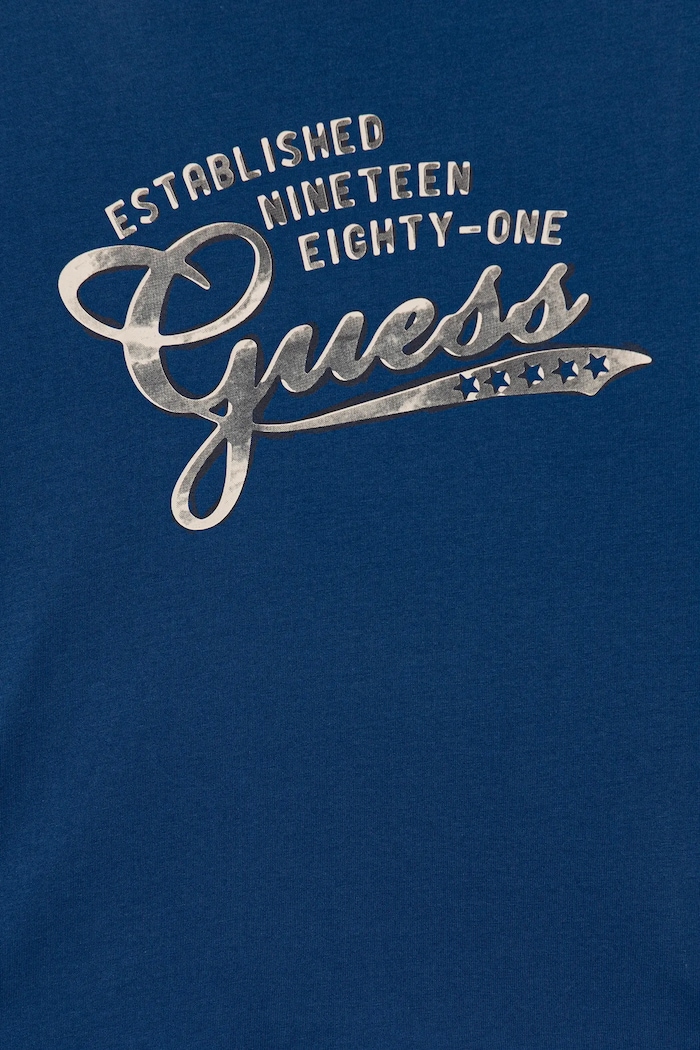 Chłopiec Guess longsleeve bawełniany dziecięcy L5YI14.K8HM4.9BYA niebieski