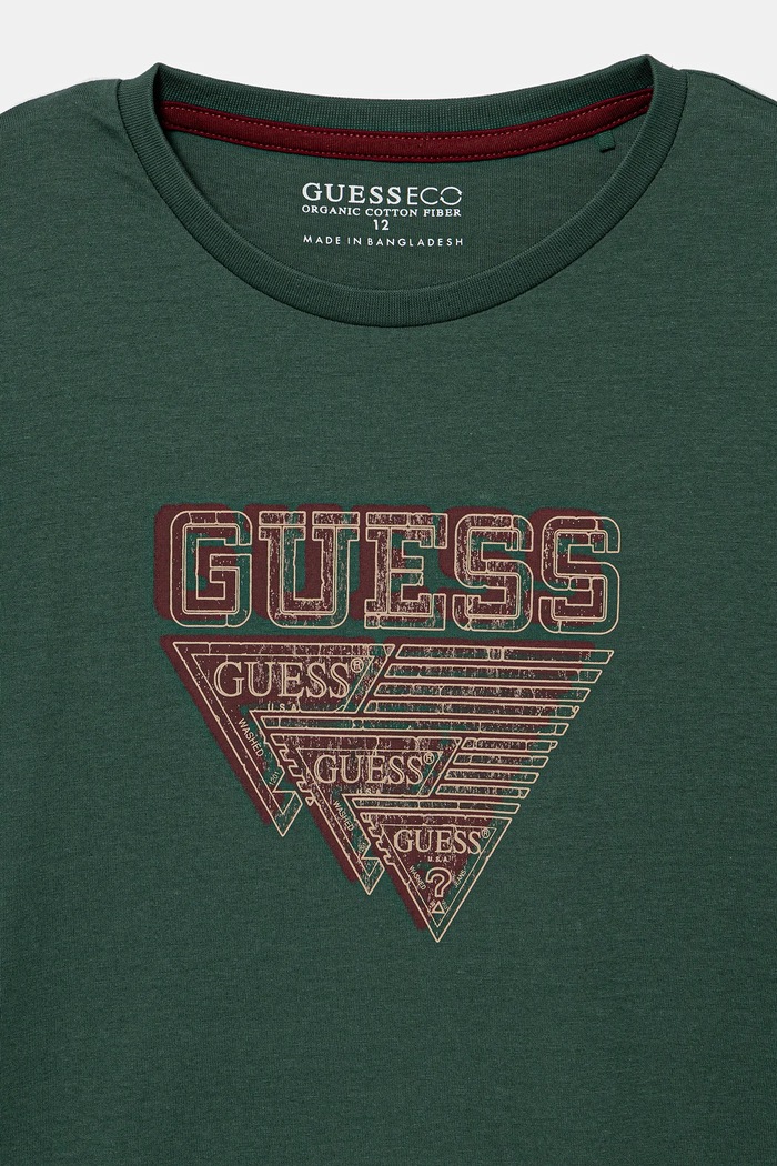 Dječaci Dječja pamučna majica dugih rukava Guess L5YI27.K8HM4.9BYA zelena