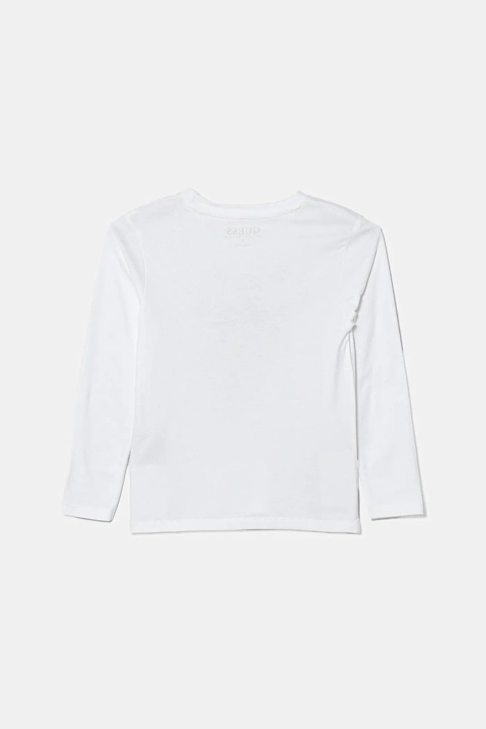 Guess longsleeve bawełniany dziecięcy N5YI03.K8HM4.9BYA biały AW25