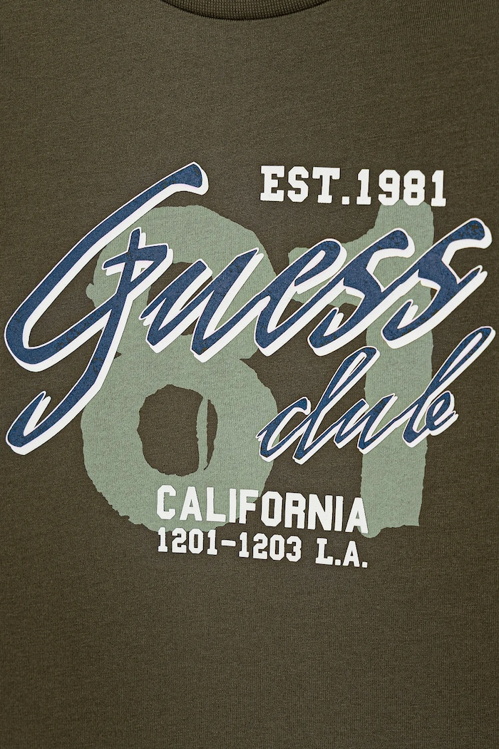 Dječaci Dječja pamučna majica dugih rukava Guess N5YI15.K8HM4.9BYA zelena