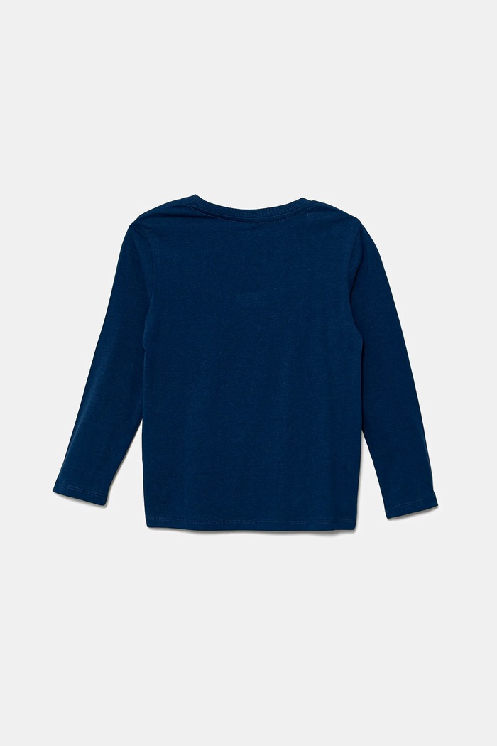Guess longsleeve bawełniany dziecięcy N5YI25.K8HM4.9BYA niebieski AW25