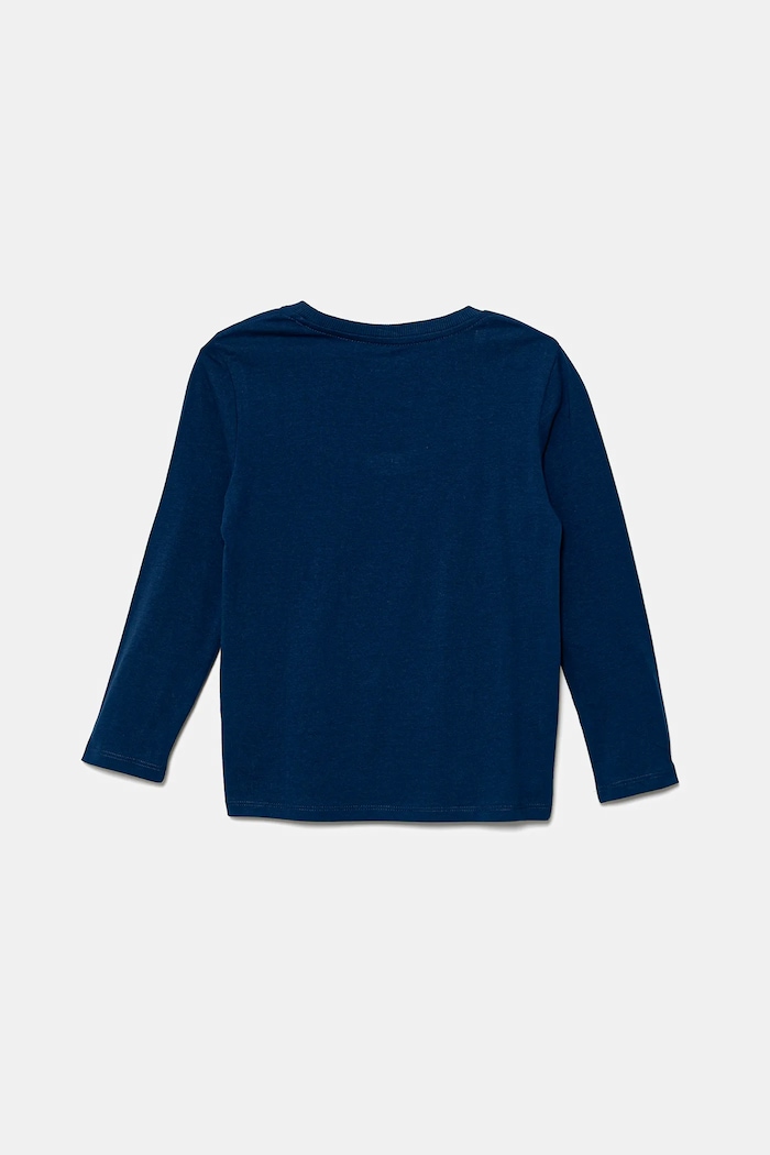 Guess longsleeve bawełniany dziecięcy N5YI25.K8HM4.9BYA niebieski AW25