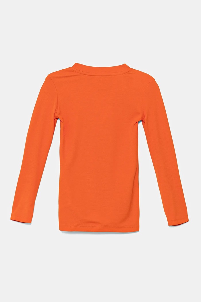 adidas Performance longsleeve dziecięcy GN7511 pomarańczowy AW25