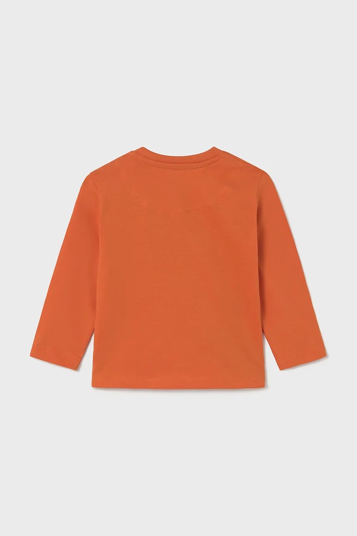 Mayoral Longsleeve bawełniany 108.3D.Baby.9BYA pomarańczowy AW25