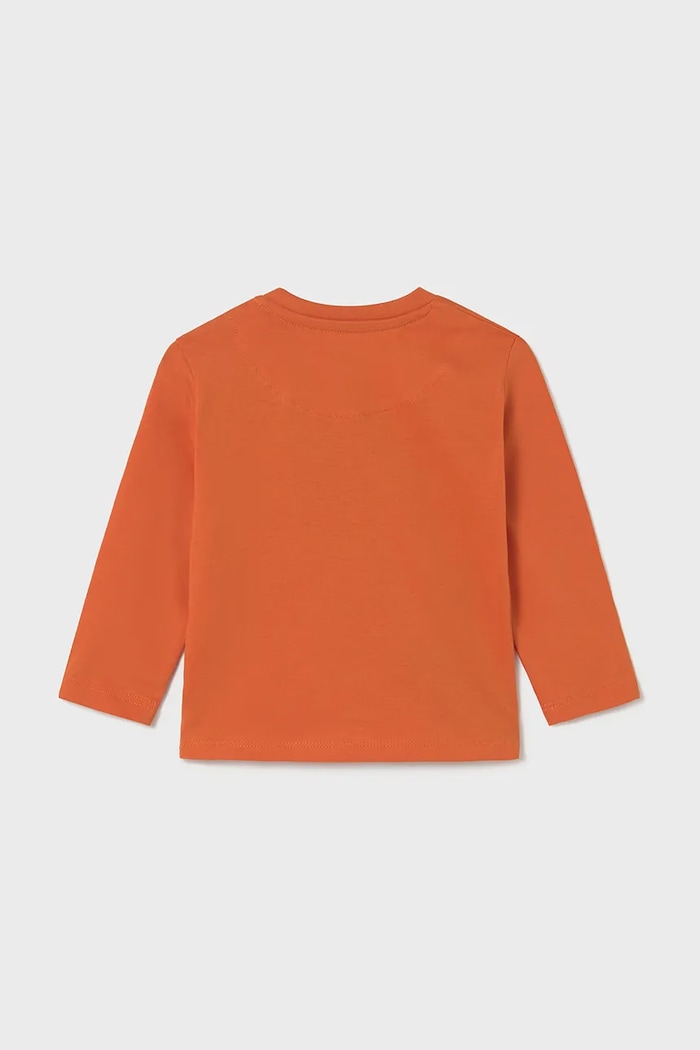 Mayoral Longsleeve bawełniany 108.3D.Baby.9BYA pomarańczowy AW25