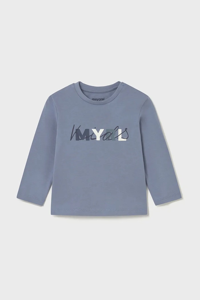 Mayoral Longsleeve din bumbac albastru 108.3D.Baby.9BYA