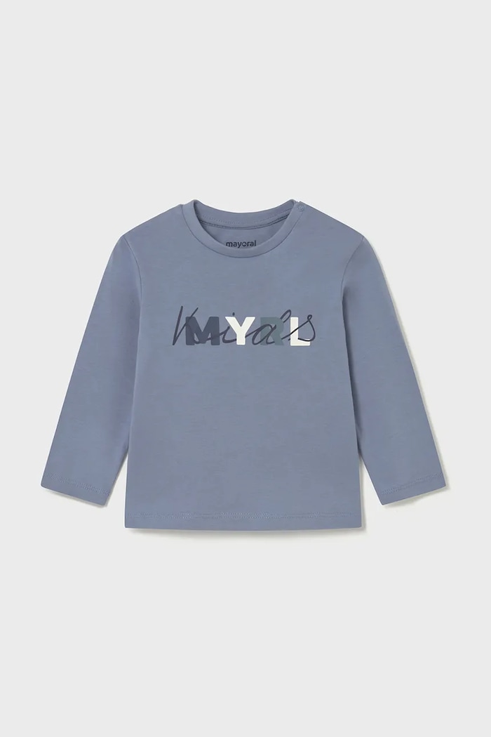 Mayoral Longsleeve din bumbac albastru 108.3D.Baby.9BYA