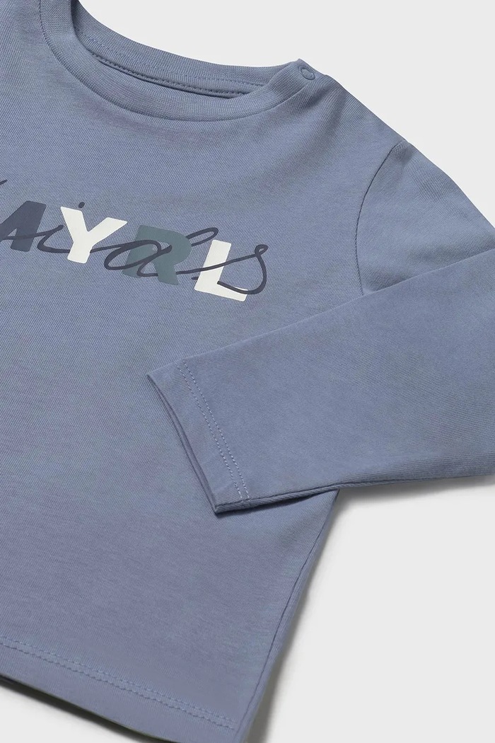 Băieți Mayoral Longsleeve din bumbac 108.3D.Baby.9BYA albastru