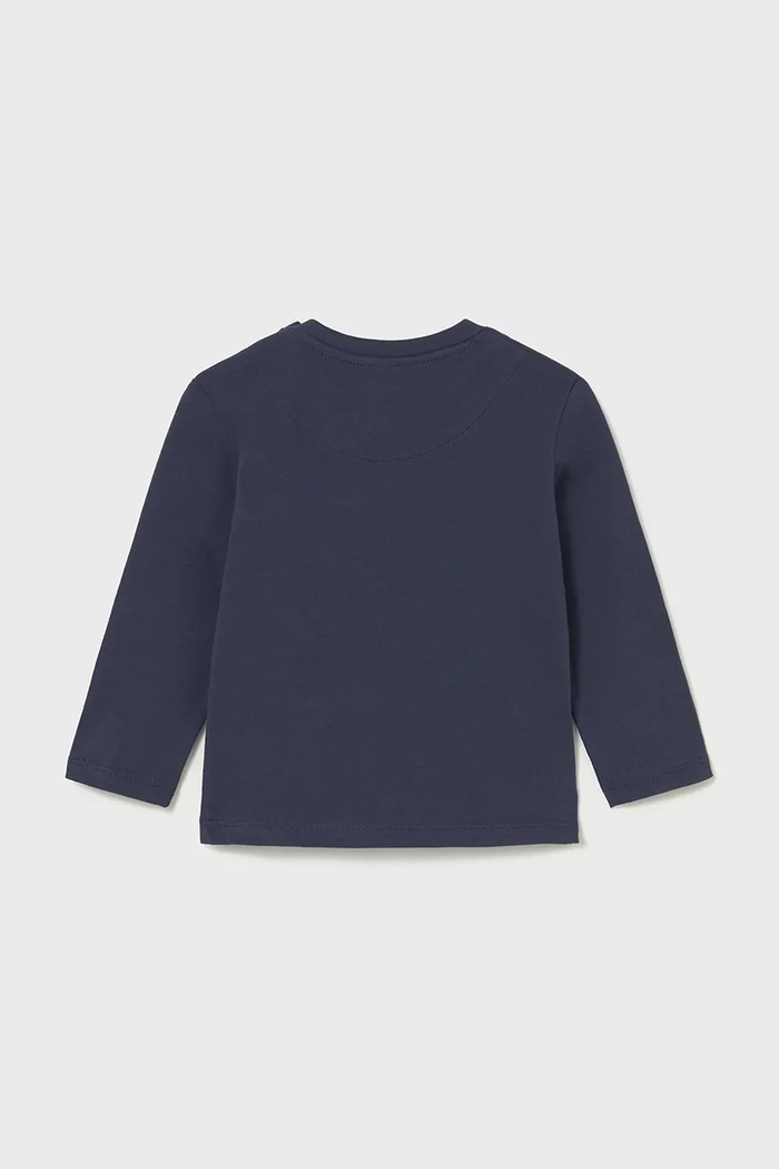 Mayoral longsleeve bawełniany 108.3D.Baby.9BYA granatowy AW25