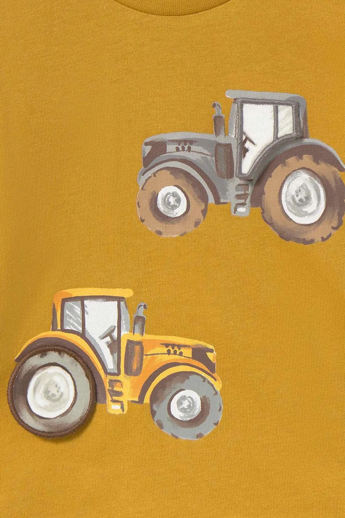 Băieți Mayoral longsleeve din bumbac pentru copii 2069.3D.Baby.9BYA galben