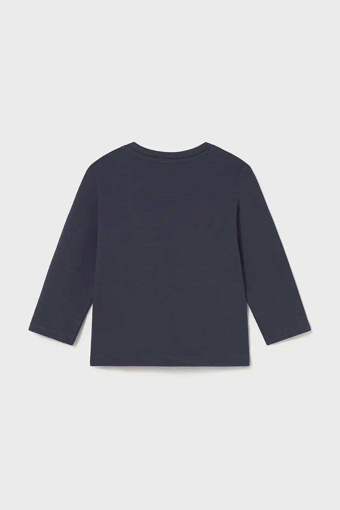 Mayoral longsleeve din bumbac pentru copii 2071.3E.Baby.9BYA bleumarin AW25
