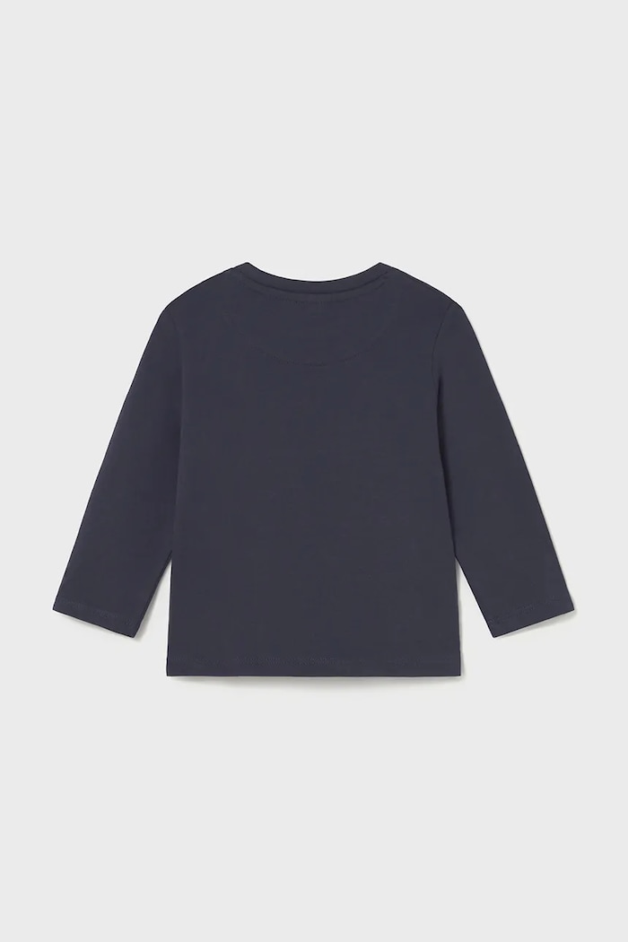 Mayoral longsleeve din bumbac pentru copii 2071.3E.Baby.9BYA bleumarin AW25