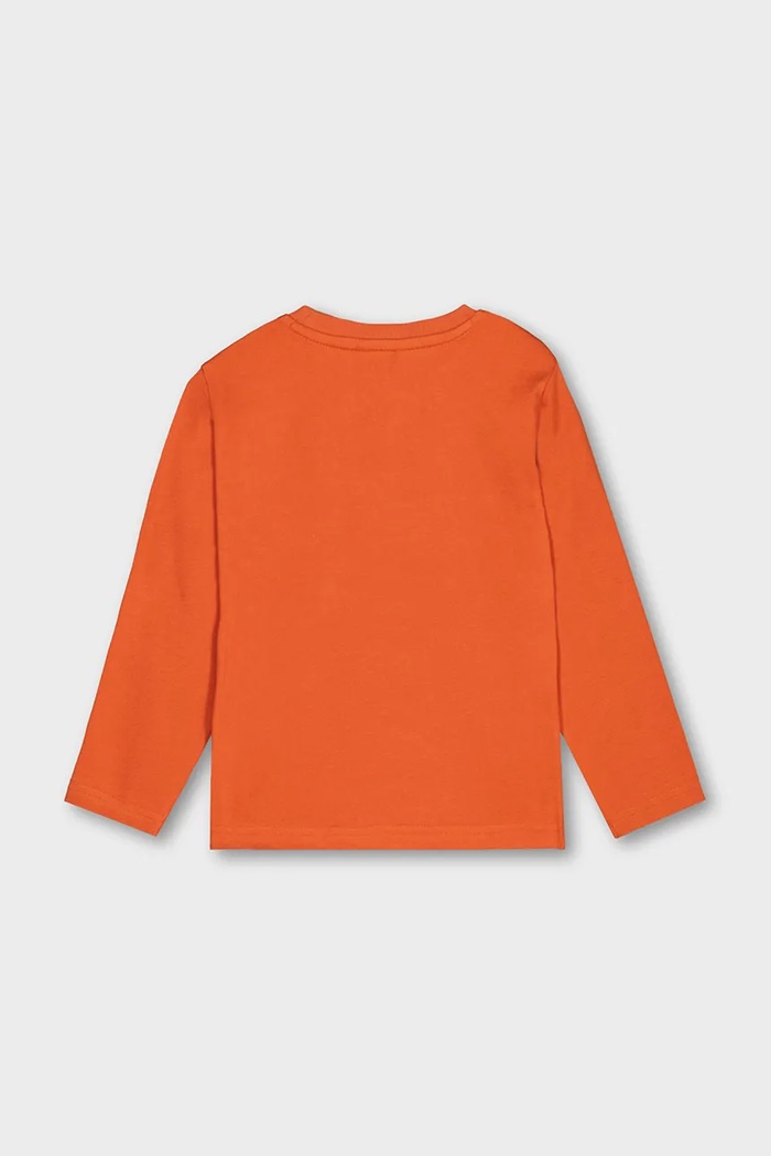 Bavlnené tričko s dlhým rukávom Mayoral 4077.5A.Mini.9BYA oranžová AW25