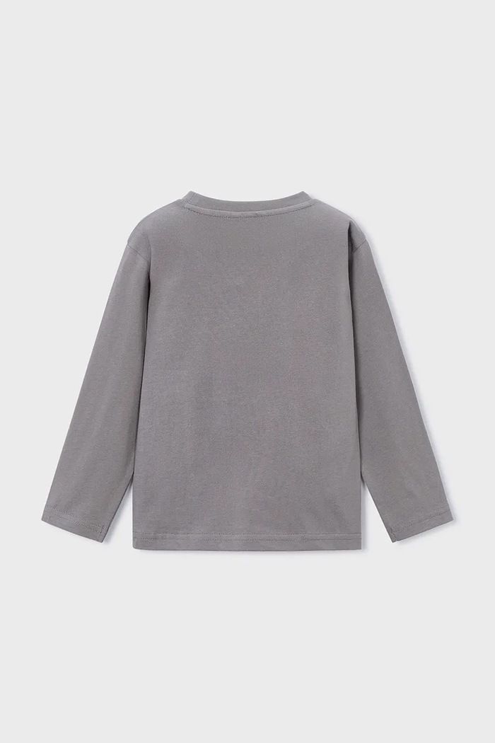 Mayoral longsleeve bawełniany 4078.5B.Mini.9BYA szary AW25