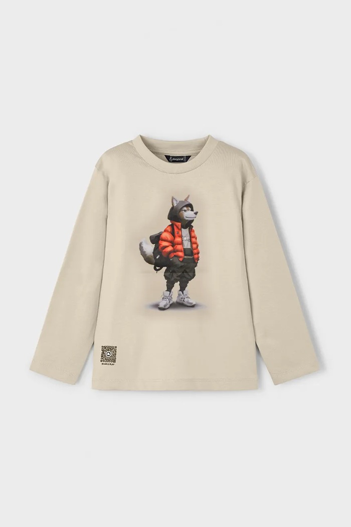 Mayoral longsleeve bumbac bej 4083.5C.Mini.9BYA