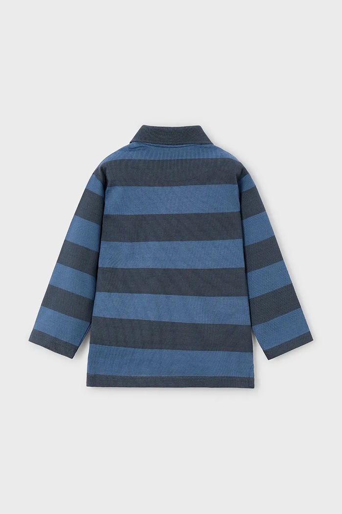 Detské polo tričko s dlhým rukávom Mayoral 4119.5A.Mini.9BYA modrá AW25