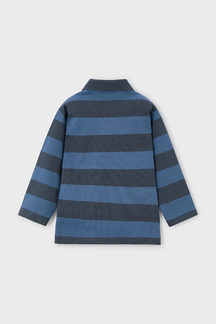 Detské polo tričko s dlhým rukávom Mayoral 4119.5A.Mini.9BYA modrá AW25