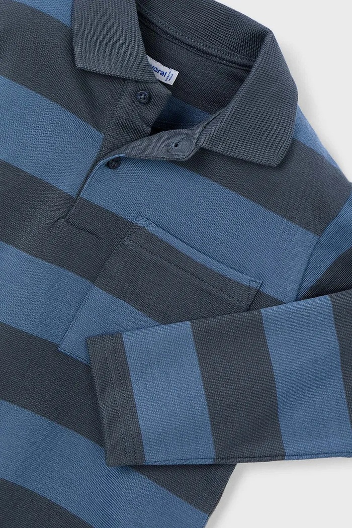 Chlapec Detské polo tričko s dlhým rukávom Mayoral 4119.5A.Mini.9BYA modrá