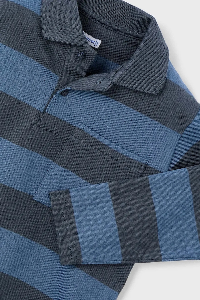 Chlapec Detské polo tričko s dlhým rukávom Mayoral 4119.5A.Mini.9BYA modrá