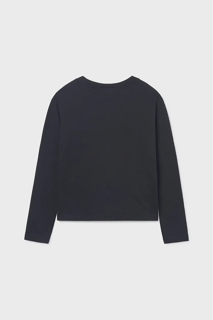 Mayoral longsleeve din bumbac pentru copii 7007.7C.Junior.9BYA negru AW25